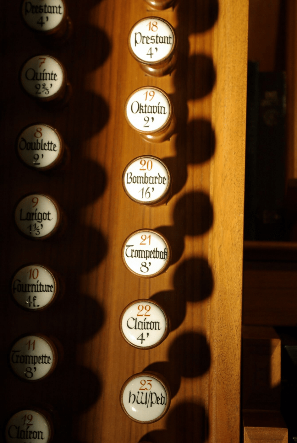 Eule-Orgel Register